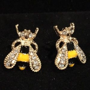 New crystal bee earrings